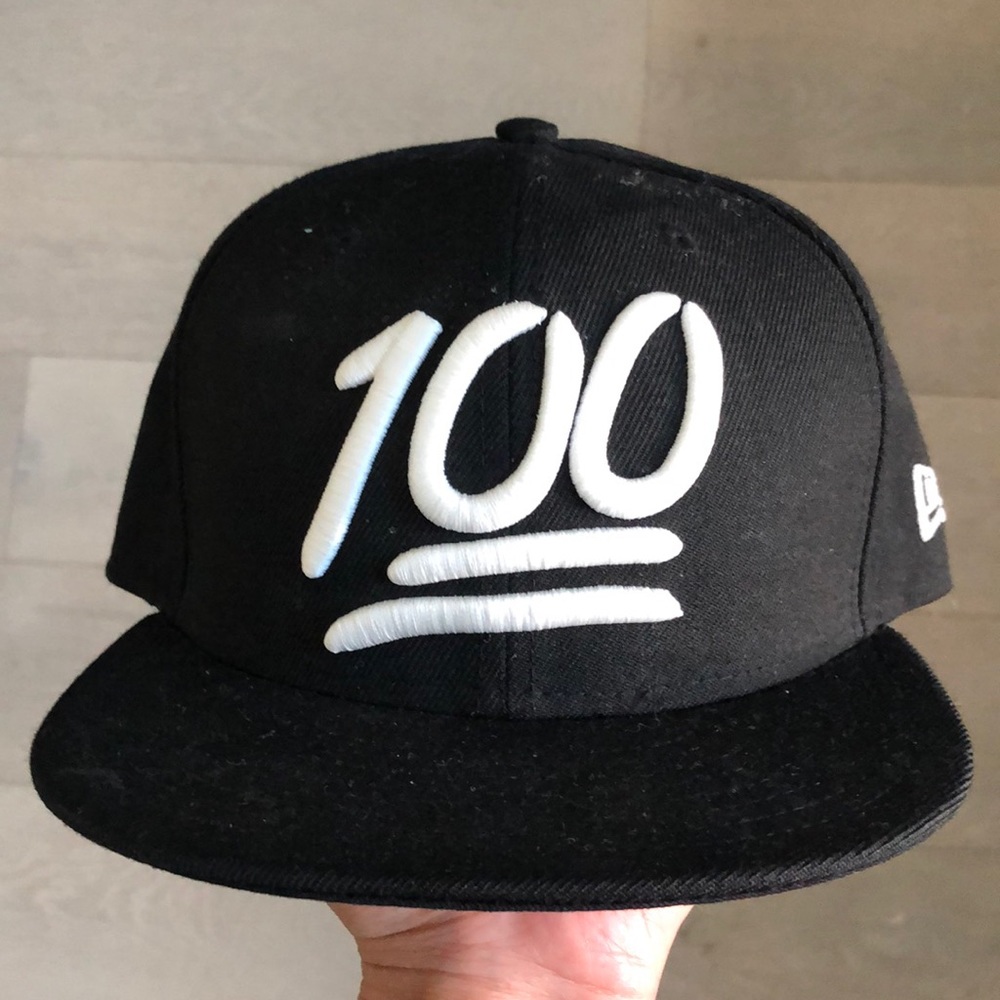 New Era 💯 emoji snapback black